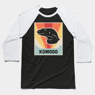 KOMODO Dragon - Vintage 70s Style Poster Baseball T-Shirt